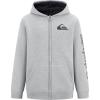 Quiksilver Boys’ Full-zip Sherpa Lined Fleece Hoodie Sweatshirt(Gray Heather)