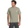 Quiksilver Men’s DNA Logo Surf Tee Shorts Sleeve Surf Tee(Smoked Gray Heather)