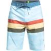 Quiksilver Men’s Standard Surfsilk Faded Stripe 20 Boardshort Swim Trunk(Airy Blue)