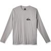 Quiksilver mens Solid Streak Long Sleeve Rashguard Upf 50 Sun Protection Surf Rash Guard Shirt, Sleet, Large US