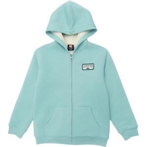 Quiksilver Boys’ Full-zip Sherpa Lined Fleece Hoodie Sweatshirt(Black Sherpa)