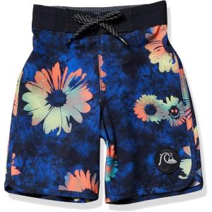 Quiksilver Boys’ Highline Sprayed Daisy 14 Boardshort Swim Trunk(Dazzling Blue)