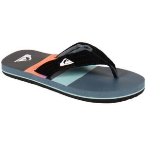 Quiksilver Boy’s Moncata Layback Sandal – Dark Grey/Orange – Youth 4