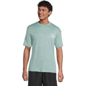 Quiksilver Men’s DNA Logo Surf Tee Shorts Sleeve Surf Tee(Jade Heather)