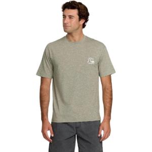 Quiksilver Men’s DNA Logo Surf Tee Shorts Sleeve Surf Tee(Smoked Gray Heather)