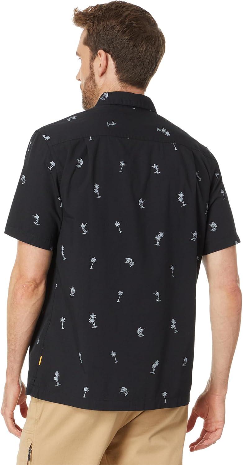image:imageQuiksilver Mens Mens Sail Palm Button Up Woven TopBlack Sail Palms 233
