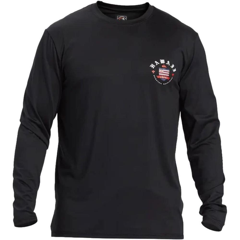 image:imageQuiksilver Mens Loose Fit Long Sleeve UV Protection RashguardBlack Hi Royalty Surf Tee