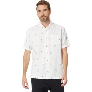 Quiksilver Men’s Men’s Sail Palm Button Up Woven Top(Antique White Sail Palms 233)