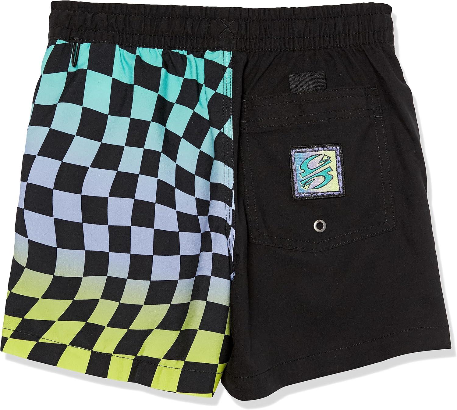 image:imageQuiksilver Boys Radical Time Youth 14nb Elastic Waist Volley Swim Trunk Bathing SuitSafety Yellow