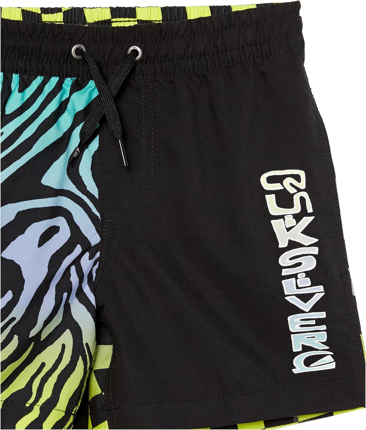 image:imageQuiksilver Boys Radical Time Youth 14nb Elastic Waist Volley Swim Trunk Bathing SuitSafety Yellow
