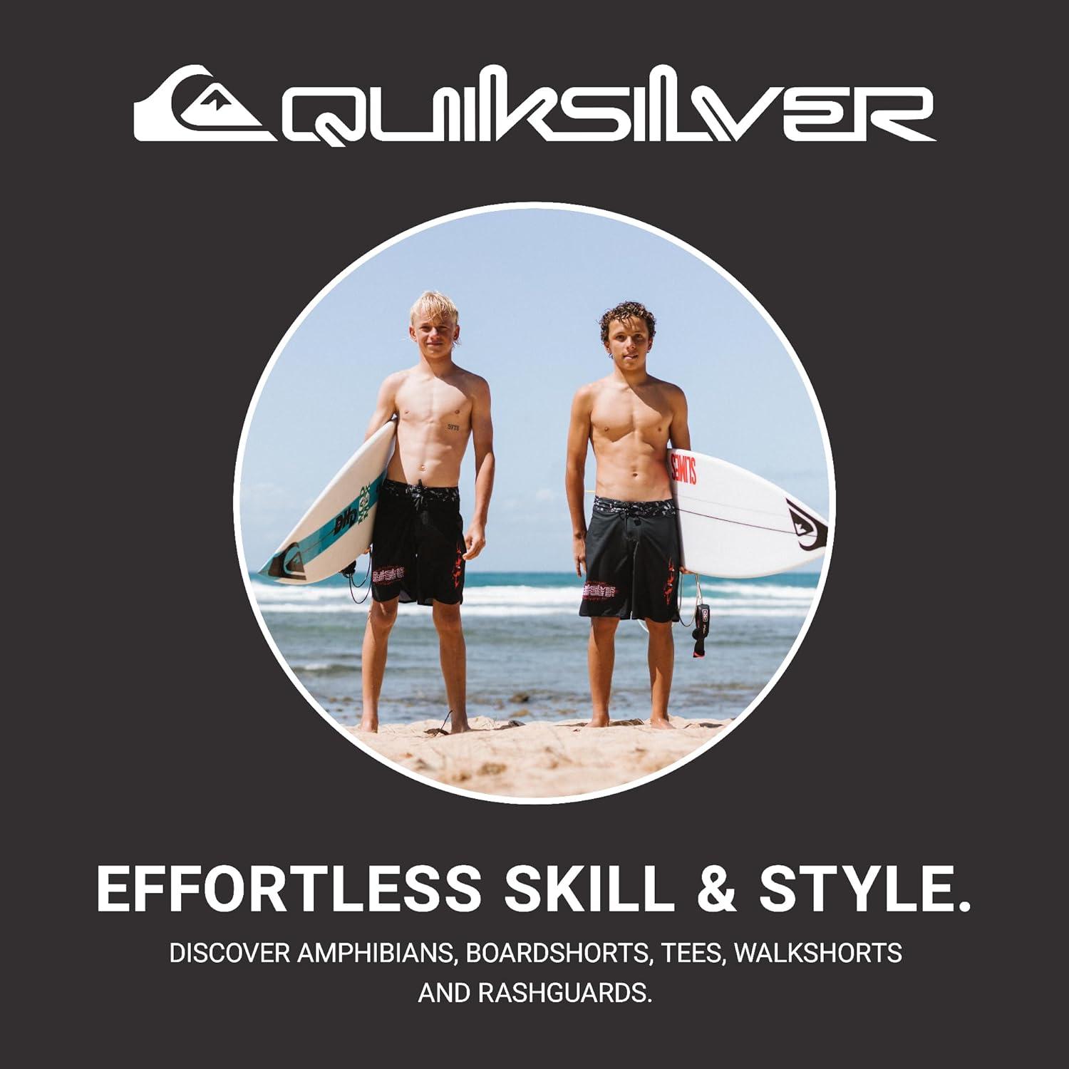 image:imageQuiksilver Boys Short Sleeve Logo Graphic TShirt Soft amp Comfortable Regular FitBlack Wizard