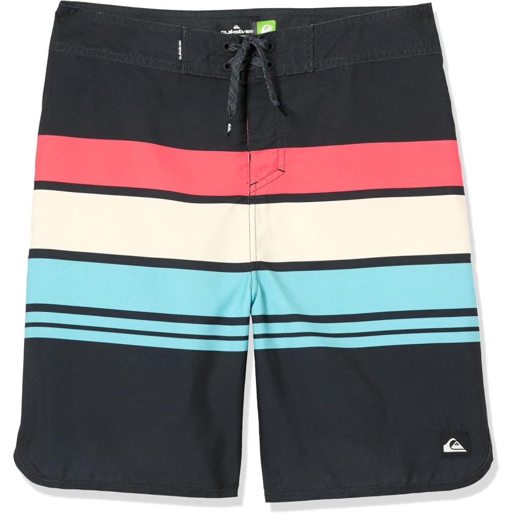 image:imageQuiksilver Boys Boys Everyday Stripe 17 Boardshort Swim TrunkBlack 241