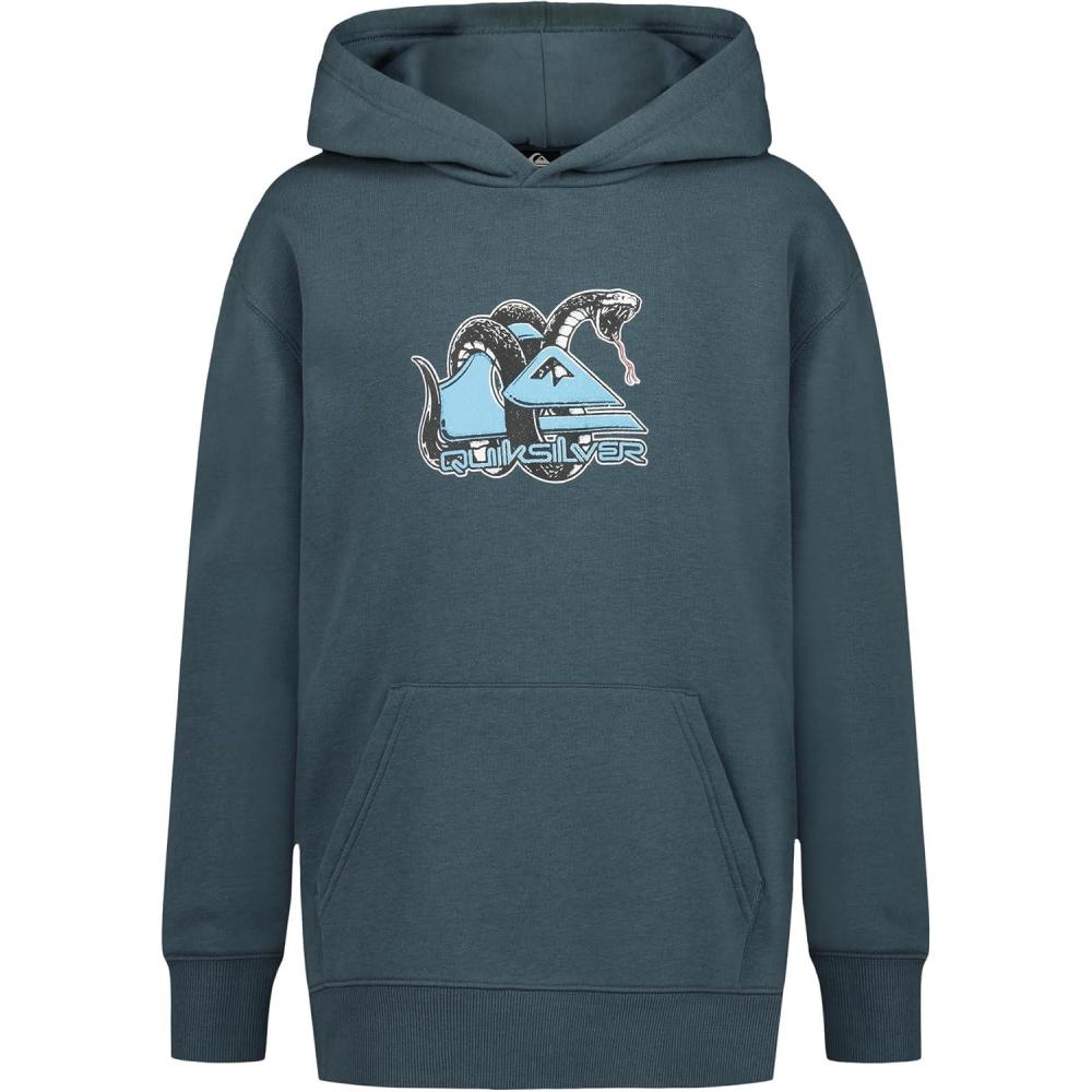 image:imageQuiksilver Boys Pullover Hoodie Sweatshirt Soft amp Comfortable Fleece Front PocketSlate Serpentine