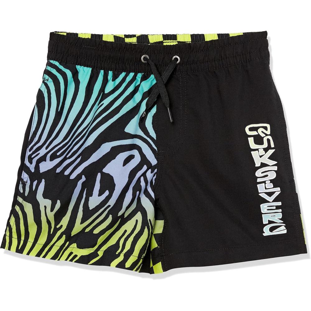 image:imageQuiksilver Boys Radical Time Youth 14nb Elastic Waist Volley Swim Trunk Bathing SuitSafety Yellow