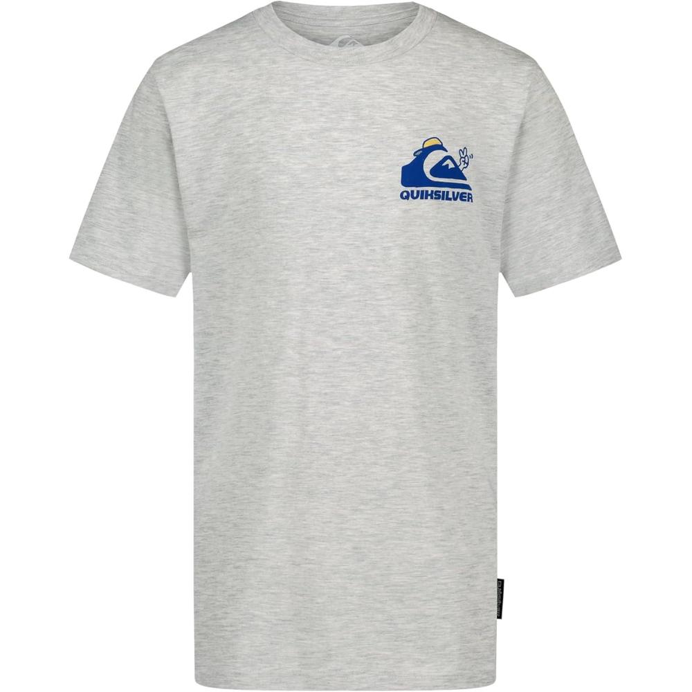 image:imageQuiksilver Boys Short Sleeve Logo Graphic TShirt Soft amp Comfortable Regular FitGrey Logo Walker