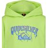 Quiksilver Boys’ Pullover Hoodie Sweatshirt, Soft & Comfortable Fleece, Front Pocket(Green Lightning)