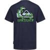 Quiksilver Boys’ Short Sleeve Logo Graphic T-Shirt, Soft & Comfortable, Regular Fit(Denim Creature)