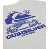 Quiksilver Boys’ Short Sleeve Logo Graphic T-Shirt, Soft & Comfortable, Regular Fit(Grey Logo Walker)