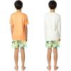 Quiksilver Youth Boy’s 3-Piece Swim Set, 1 Long Sleeve Rashguard, 1 Short Sleeve Rash Guard, 1 Swim Short(Orange)