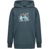 Quiksilver Boys’ Pullover Hoodie Sweatshirt, Soft & Comfortable Fleece, Front Pocket(Slate Serpentine)
