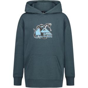 Quiksilver Boys’ Pullover Hoodie Sweatshirt, Soft & Comfortable Fleece, Front Pocket(Slate Serpentine)