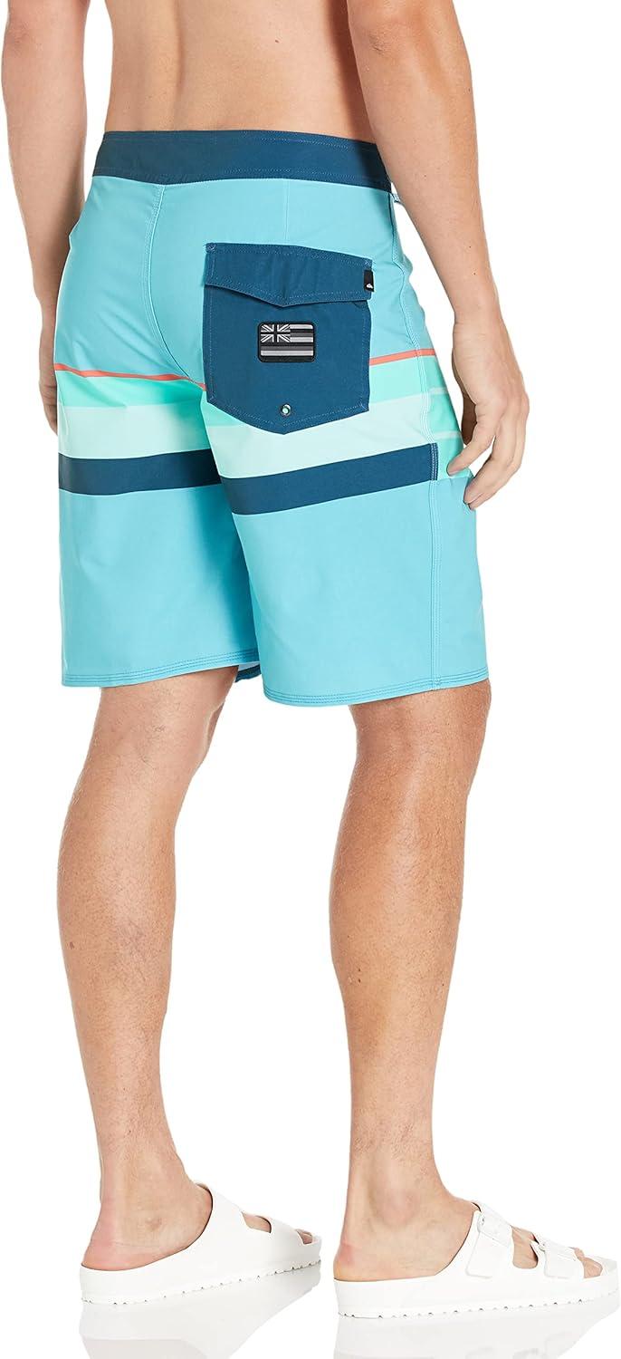 image:imageQuiksilver Mens Surfsilk Faded Stripe 20 Boardshort Swim Trunk Bathing SuitDelph Blue