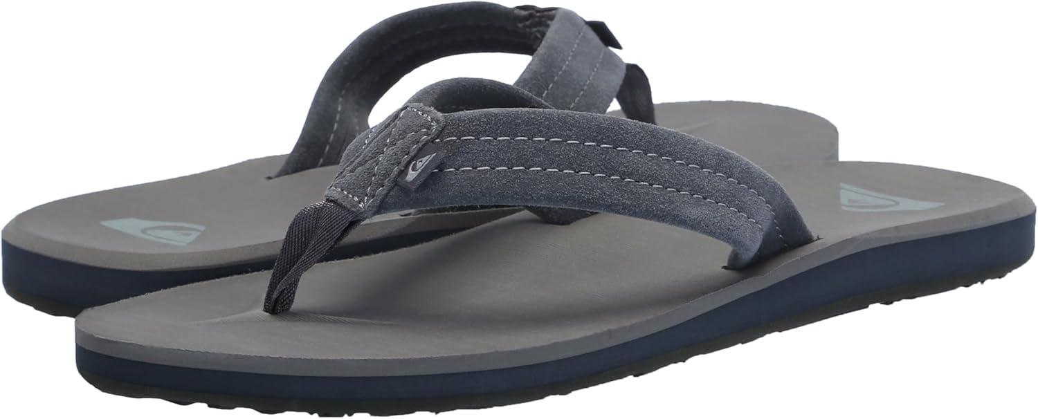 image:imageQuiksilver Carver Suede Flip Flops for Men Arch Support Athletic Mens Sandals Thong Mens SlidesGrey 1 241