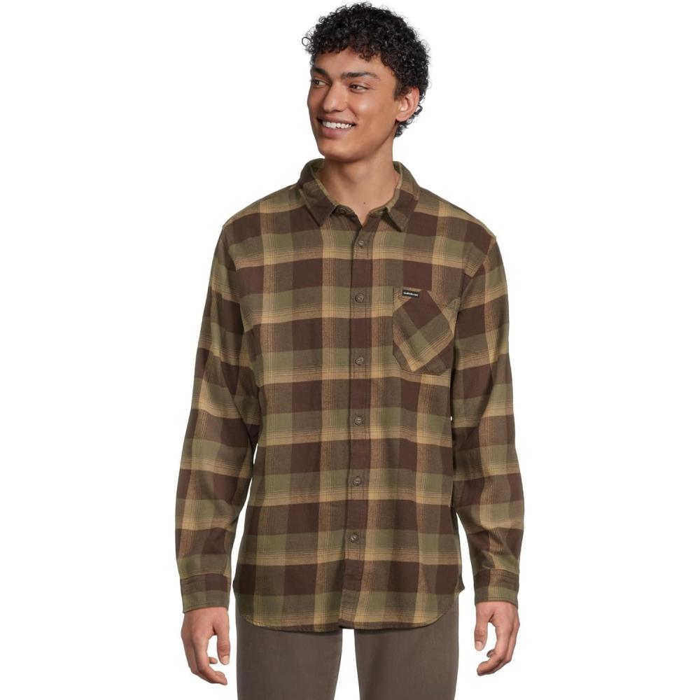 image:imageQuiksilver Mens Penmar Check Flannel ShirtChocolate Brown