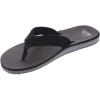 Quiksilver Carver Suede Flip Flops for Men, Arch Support Athletic Mens Sandals, Thong Mens Slides(Black)