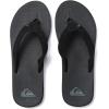 Quiksilver Carver Suede Flip Flops for Men, Arch Support Athletic Mens Sandals, Thong Mens Slides(Black/Black)