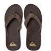 Quiksilver Carver Suede Flip Flops for Men, Arch Support Athletic Mens Sandals, Thong Mens Slides(Demitasse Solid)