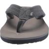 Quiksilver Carver Suede Flip Flops for Men, Arch Support Athletic Mens Sandals, Thong Mens Slides(Grey 1 241)