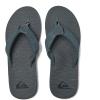 Quiksilver Carver Suede Flip Flops for Men, Arch Support Athletic Mens Sandals, Thong Mens Slides(Grey/Grey/Black)