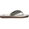 Quiksilver Carver Suede Flip Flops for Men, Arch Support Athletic Mens Sandals, Thong Mens Slides(Grey/White/Grey)