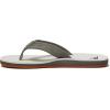Quiksilver Carver Suede Flip Flops for Men, Arch Support Athletic Mens Sandals, Thong Mens Slides(Grey/White/Grey)