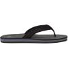 Quiksilver Carver Suede Flip Flops for Men, Arch Support Athletic Mens Sandals, Thong Mens Slides(Solid Black)