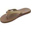 Quiksilver Carver Suede Flip Flops for Men, Arch Support Athletic Mens Sandals, Thong Mens Slides(Tan)