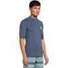 Quiksilver Men’s Everyday Upf50 Short Sleeve Rashguard(Navy Heather)