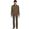 Quiksilver Men’s Penmar Check Flannel Shirt(Chocolate Brown)