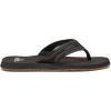 Quiksilver Monkey Wrench Flip Flops for Men, Arch Support Athletic Mens Sandals, Thong Mens Slides(Black/Brown)