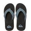 Quiksilver Monkey Wrench Flip Flops for Men, Arch Support Athletic Mens Sandals, Thong Mens Slides(Grey/Black/Grey)