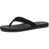 Quiksilver Carver Suede Flip Flops for Men, Arch Support Athletic Mens Sandals, Thong Mens Slides(Black/Black)