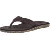 Quiksilver Carver Suede Flip Flops for Men, Arch Support Athletic Mens Sandals, Thong Mens Slides(Brown 2)