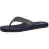 Quiksilver Carver Suede Flip Flops for Men, Arch Support Athletic Mens Sandals, Thong Mens Slides(Dark Blue/Light Grey)