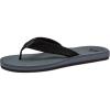 Quiksilver Carver Suede Flip Flops for Men, Arch Support Athletic Mens Sandals, Thong Mens Slides(Grey 1)
