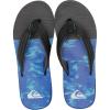 Quiksilver mens Quiksilver Men’s Carver Print 3 Point Flip Flop Athletic Sandal(Black/Blue/Grey 2019)
