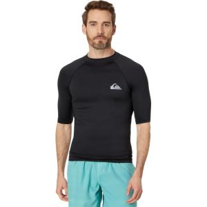 Quiksilver Men’s Everyday Upf50 Short Sleeve Rashguard(Black)