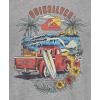 Quiksilver Boys’ Short Sleeve Screen Print Graphic T-Shirt, Soft & Comfortable, Regular Fit(Grey Beach Ride)
