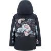 Quiksilver Girls’ Heavyweight Ski Snow Hooded Jacket, Insulated & Waterproof(Black Floral)