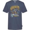 Quiksilver Boys’ Short Sleeve Screen Print Graphic T-Shirt, Soft & Comfortable, Regular Fit(Indigo Invasion)